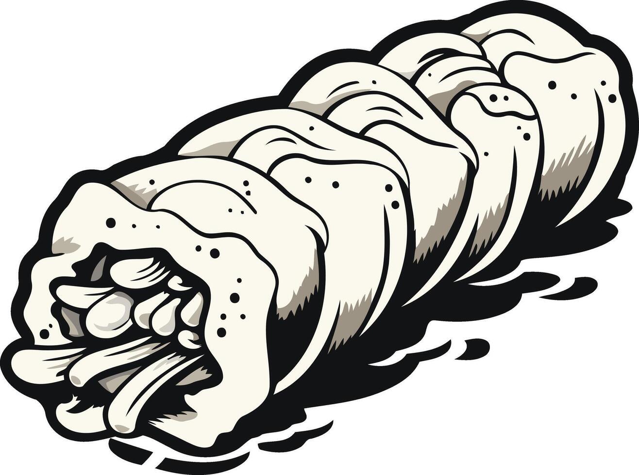 Cartoon Style Illustration of a Burrito vector