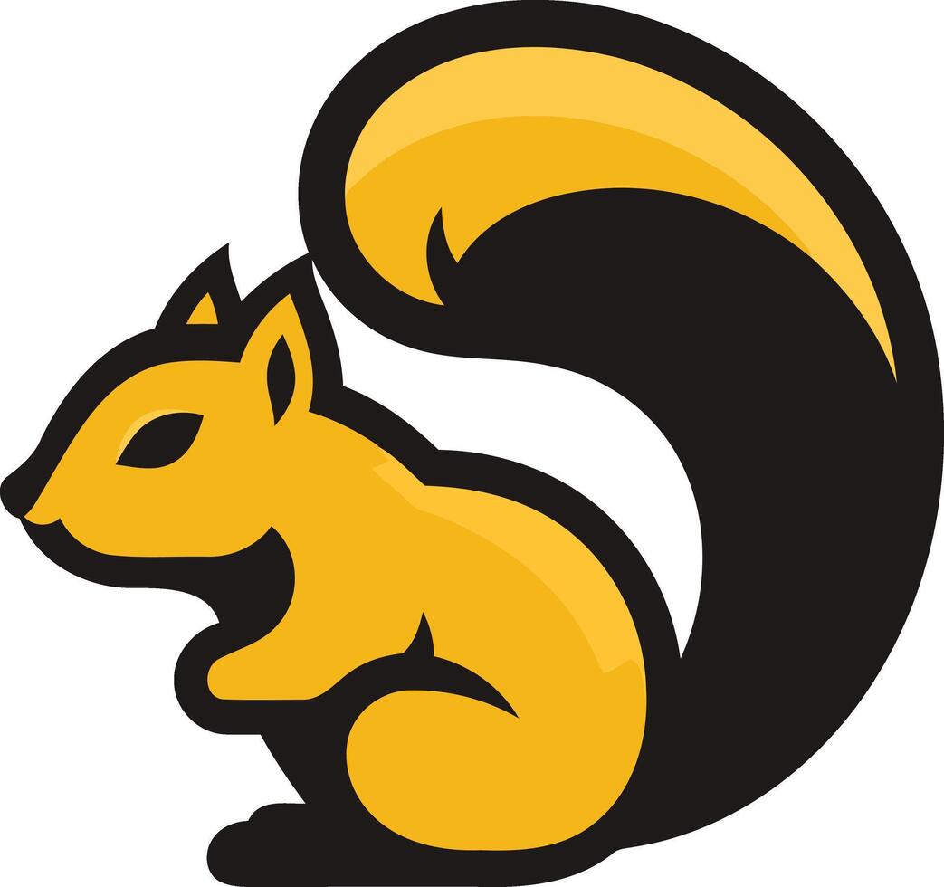 Yellow Squirrel Illustration vector