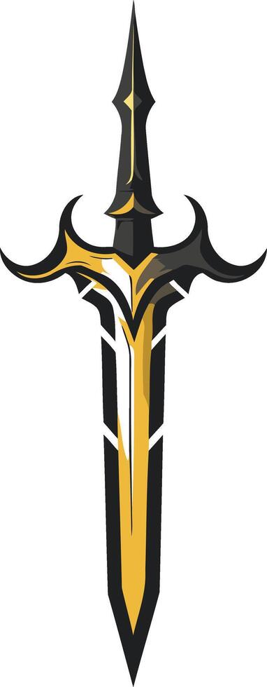 Golden and Black Sword Design vector