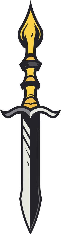 Golden and Silver Sword Illustration vector