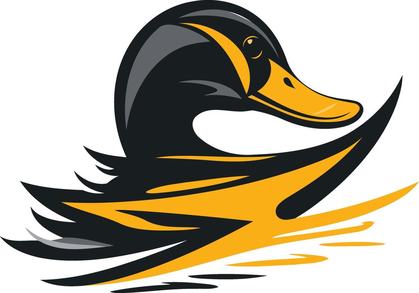 Duck Mascot in Motion vector