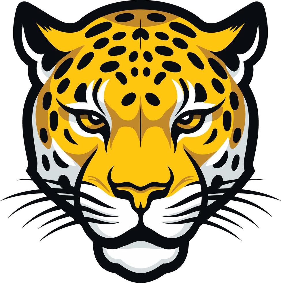 Close up of a Powerful Leopard's Face vector