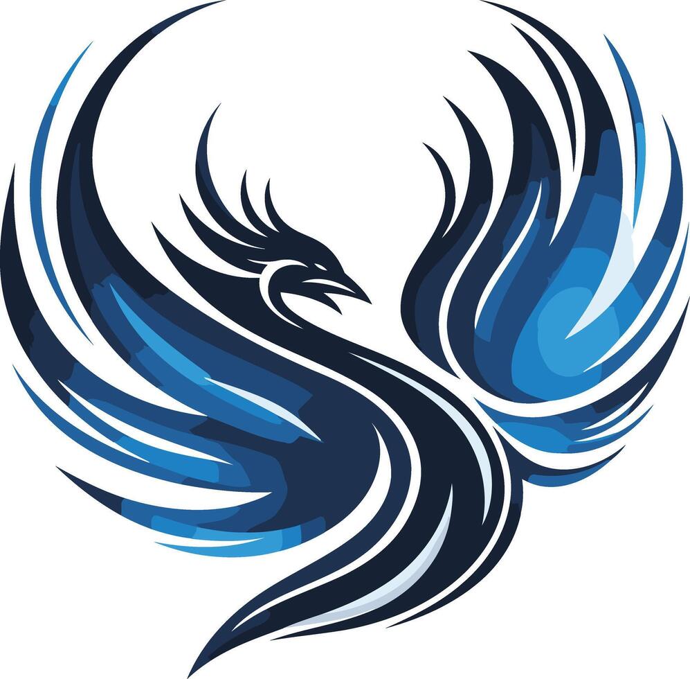 Blue Phoenix Logo Design vector