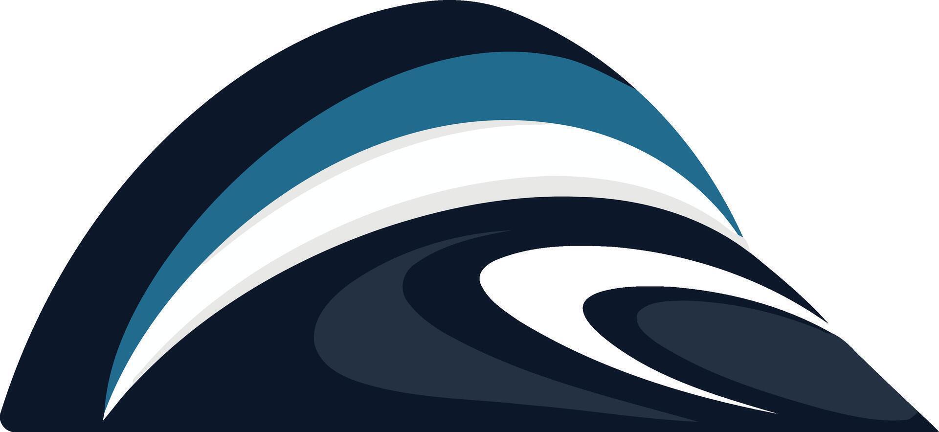 Abstract Wave Design in Blue and Black vector