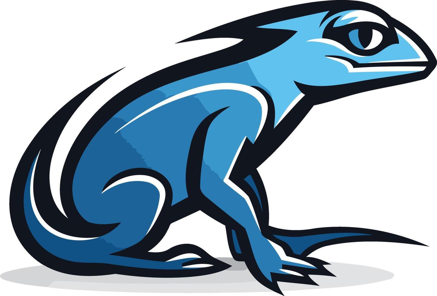 Blue Lizard Mascot Design vector