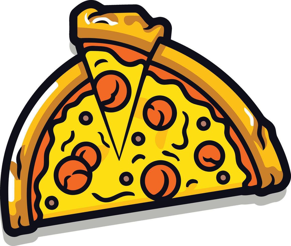 Pizza Slice with Toppings vector