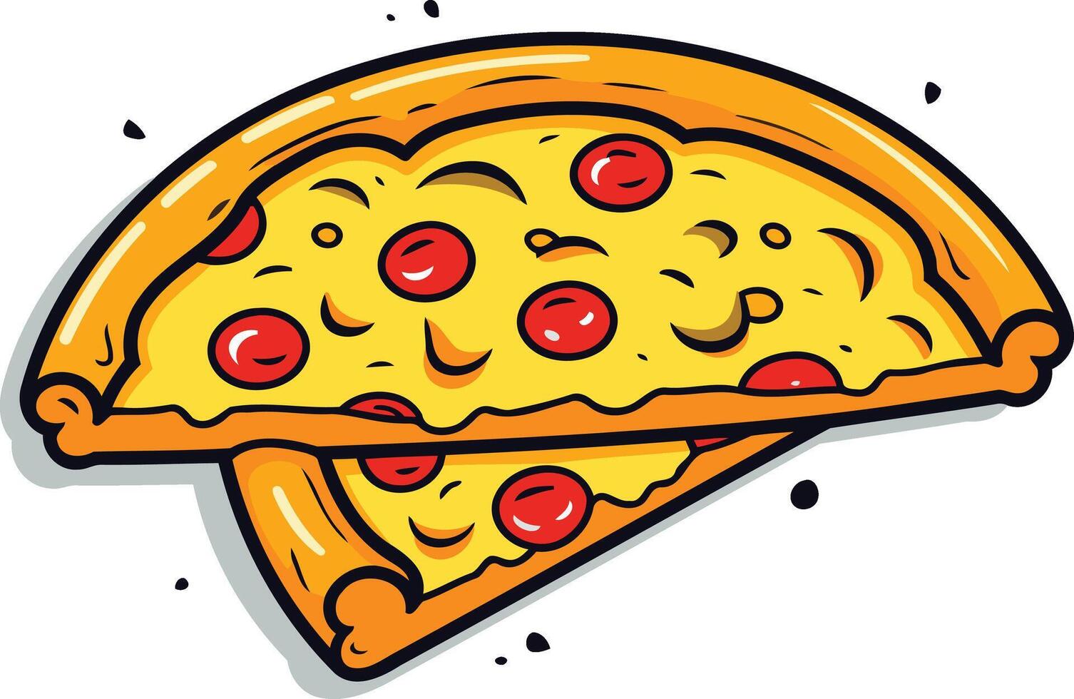 Two Delicious Pizza Slices vector
