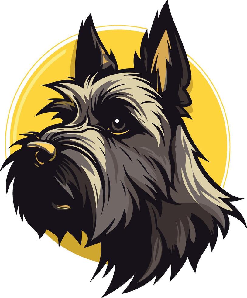 Portrait of a Scottish Terrier vector