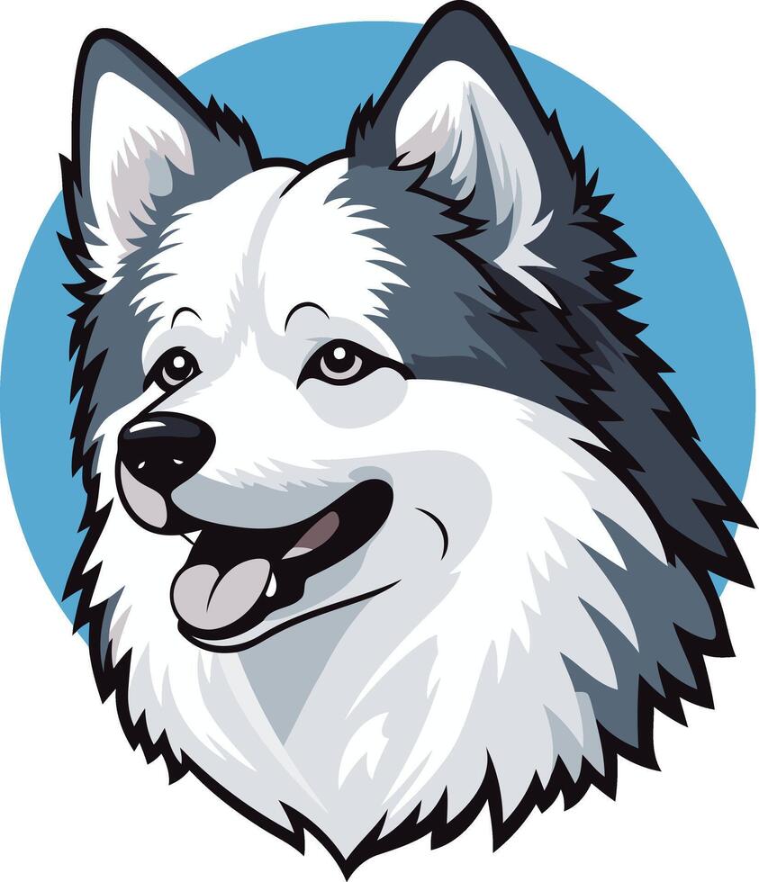 Portrait of a Friendly Dog vector