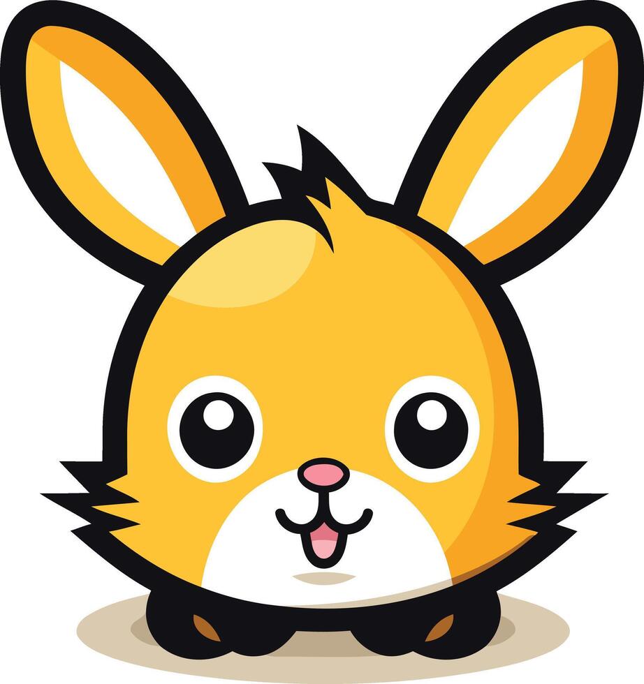Cute Cartoon Bunny with Big Eyes vector