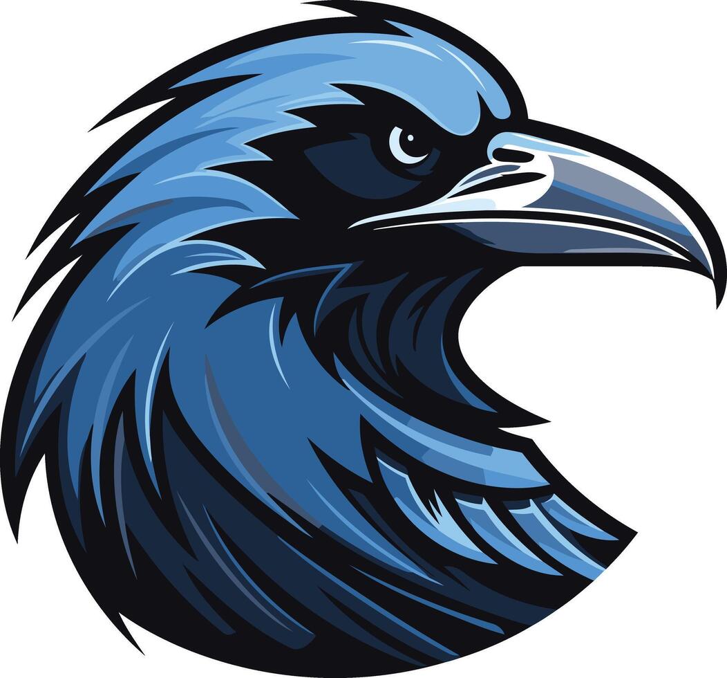 Blue and Black Eagle Head Mascot Design vector