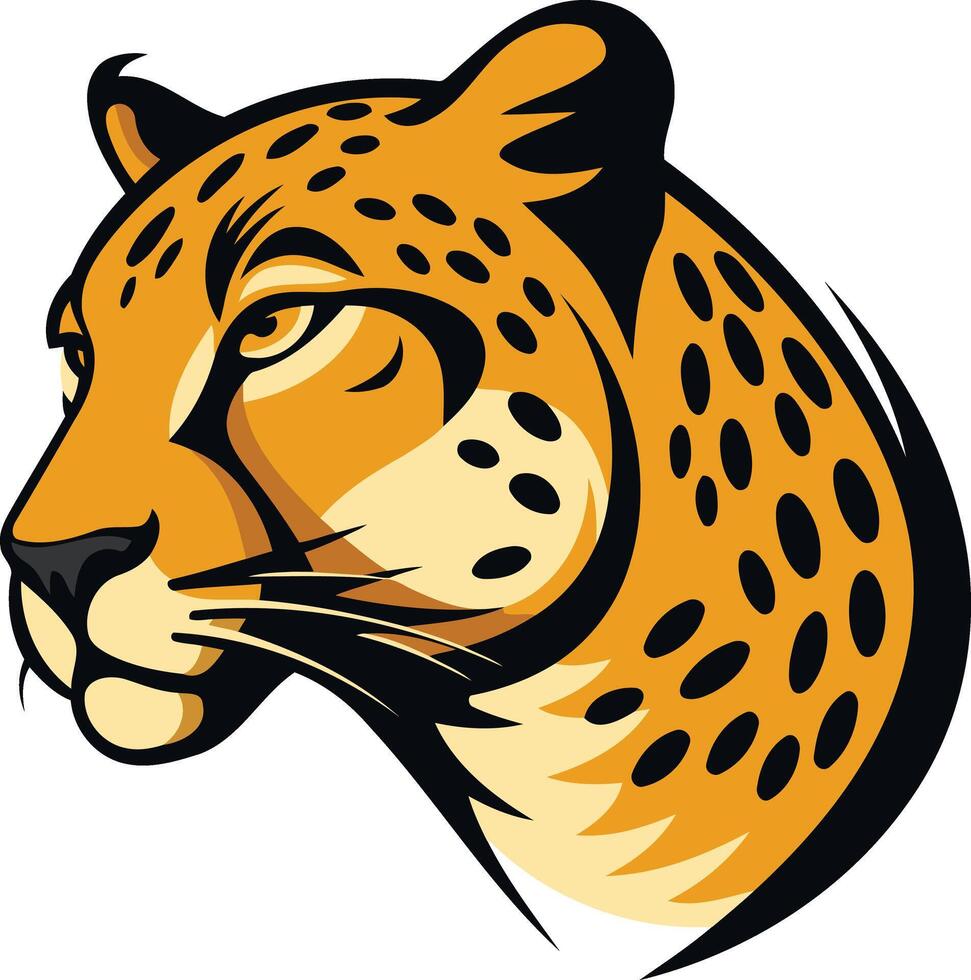 Cheetah Head Illustration vector