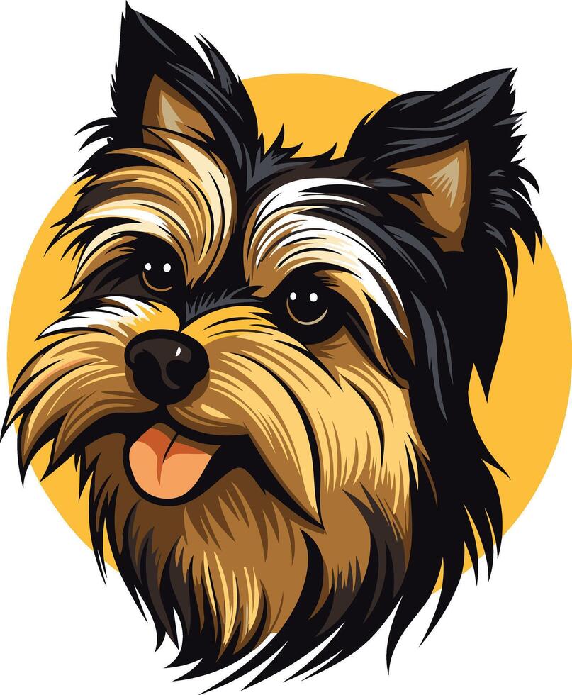 Portrait of a Yorkshire Terrier vector