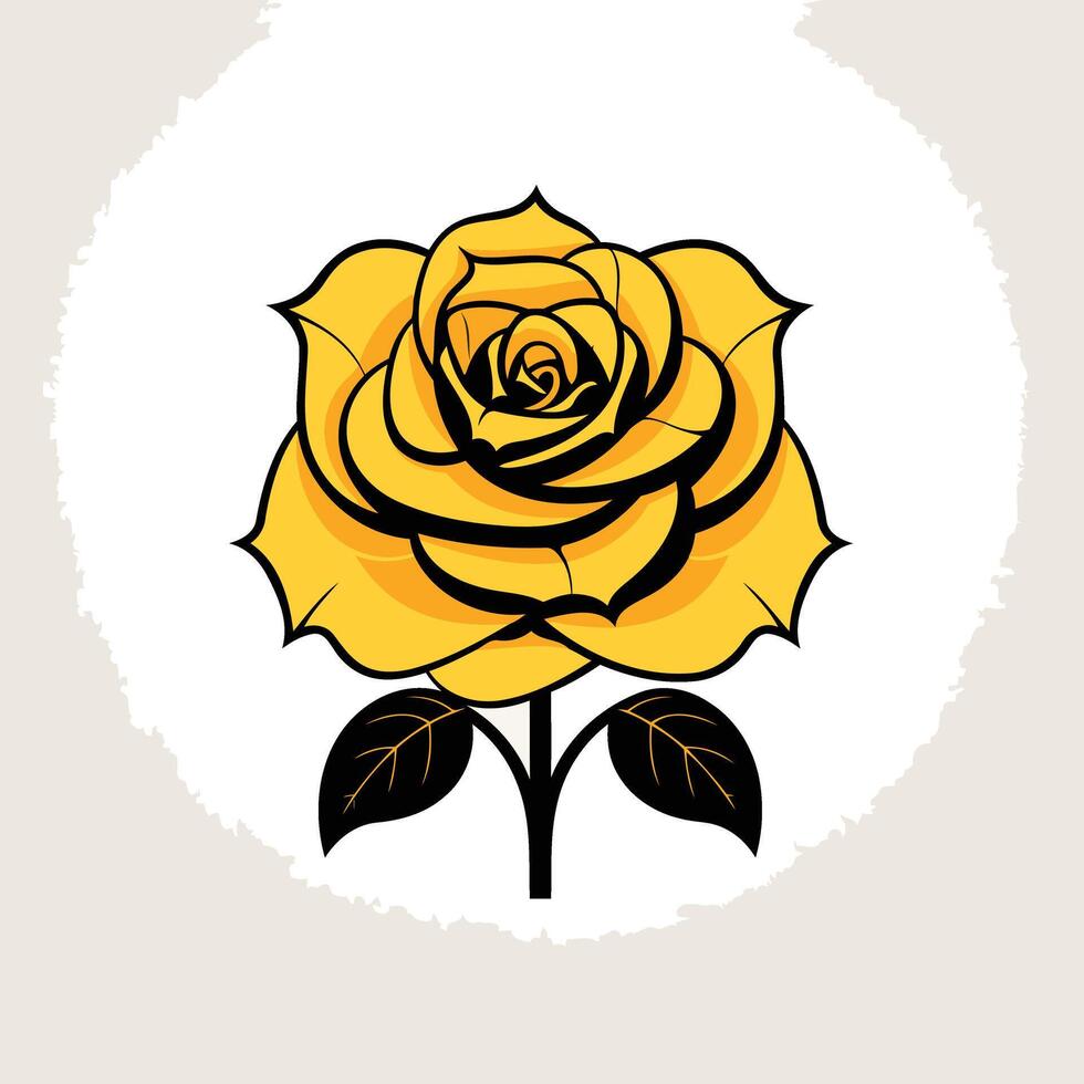 Yellow Rose Illustration vector