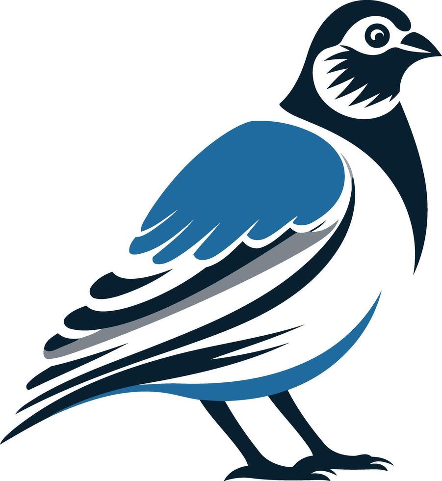 Stylized Illustration of a Bluebird vector
