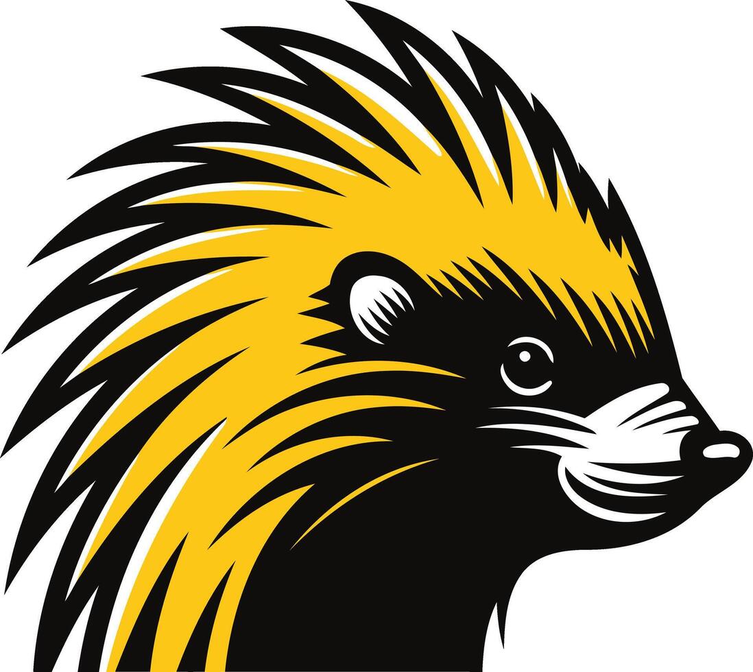 Portrait of a Porcupine vector