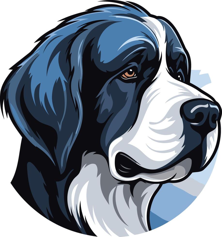 Portrait of a Saint Bernard vector