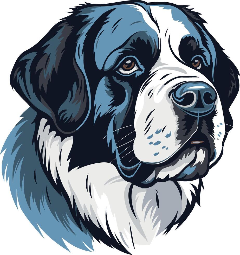 Portrait of a Saint Bernard vector