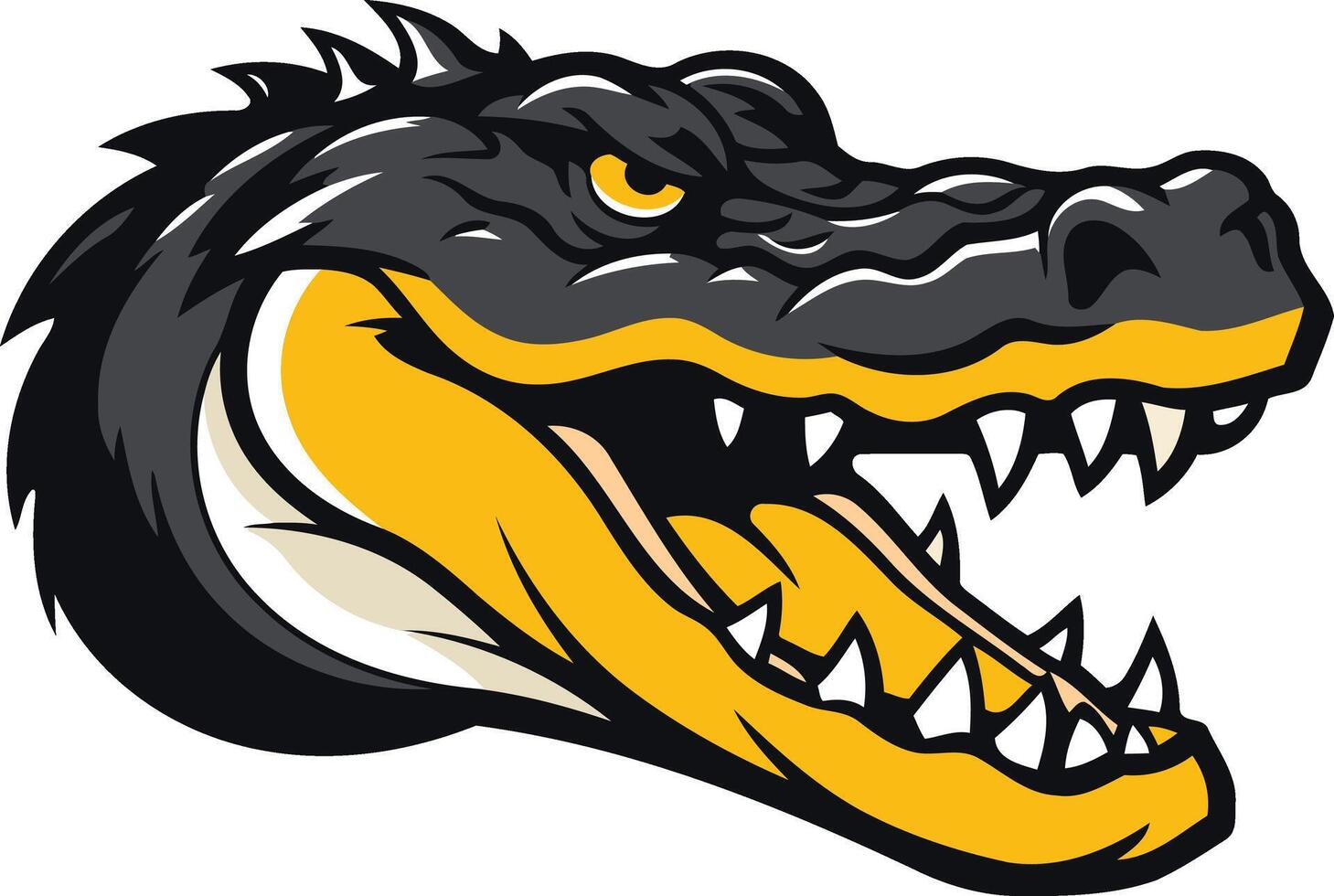 Alligator Mascot Head Illustration vector