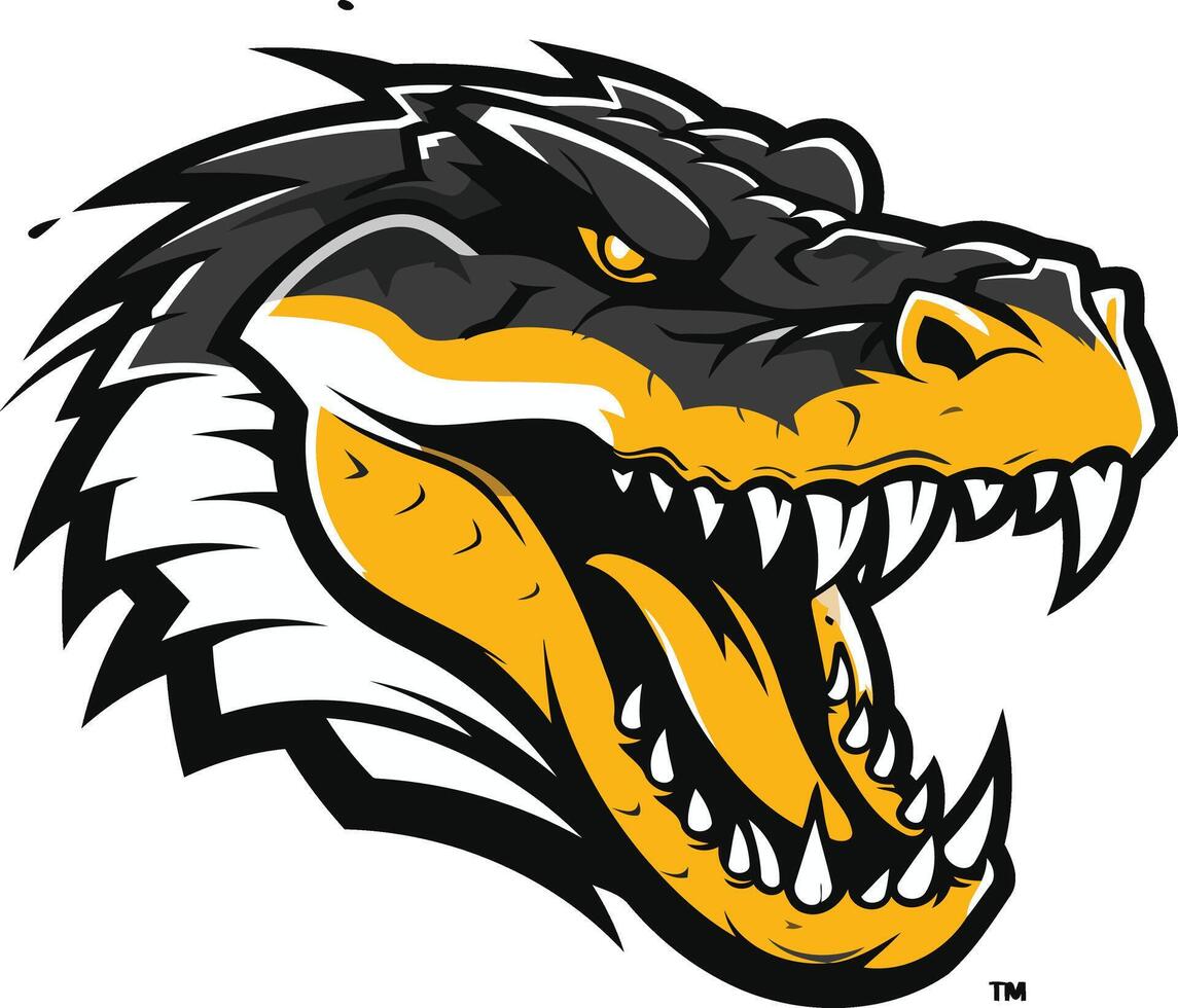Raging Dinosaur Mascot Design vector