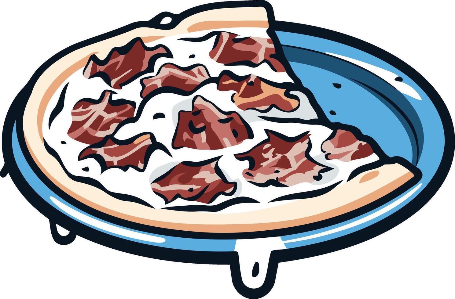 Delicious Pizza with a Missing Slice vector