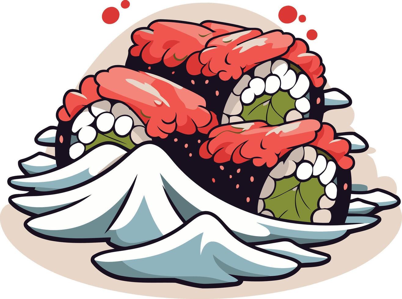 Sushi Rolls on a Wave vector