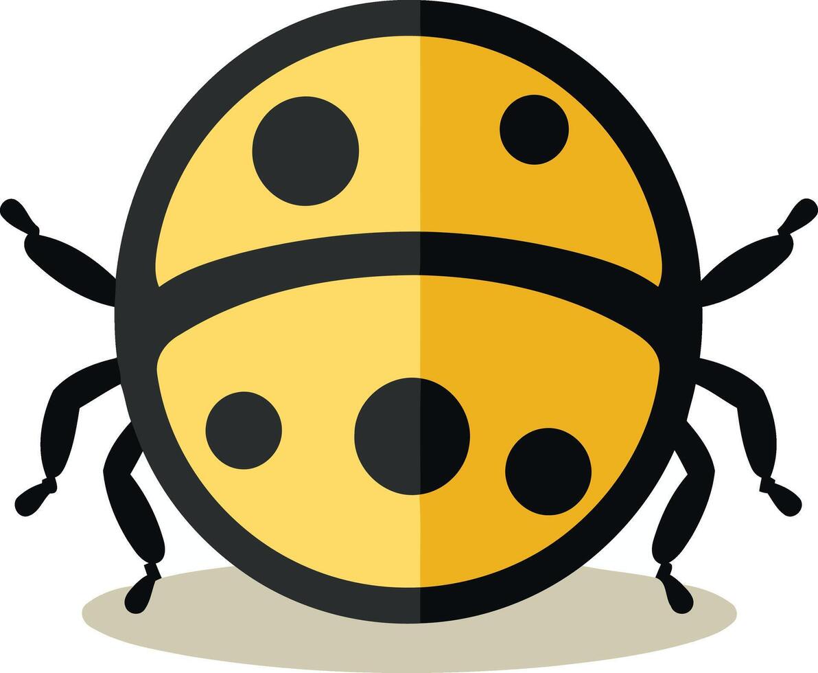 Yellow Ladybug Illustration vector