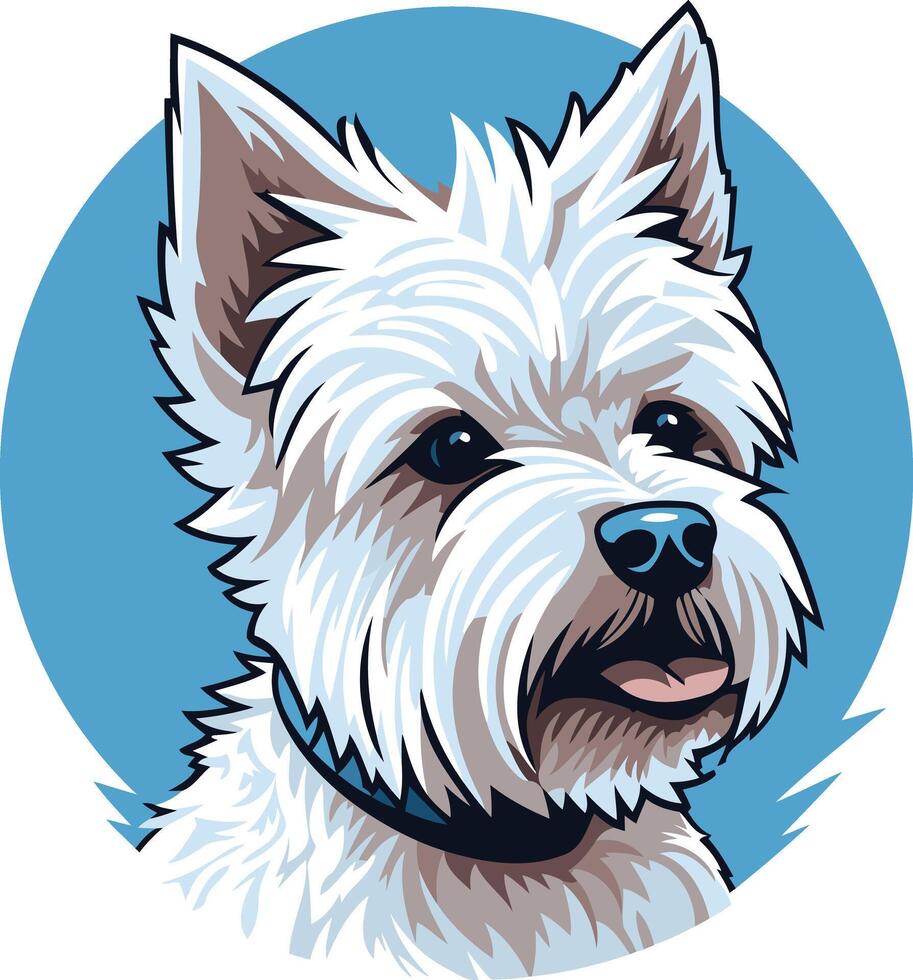 West Highland White Terrier Portrait vector