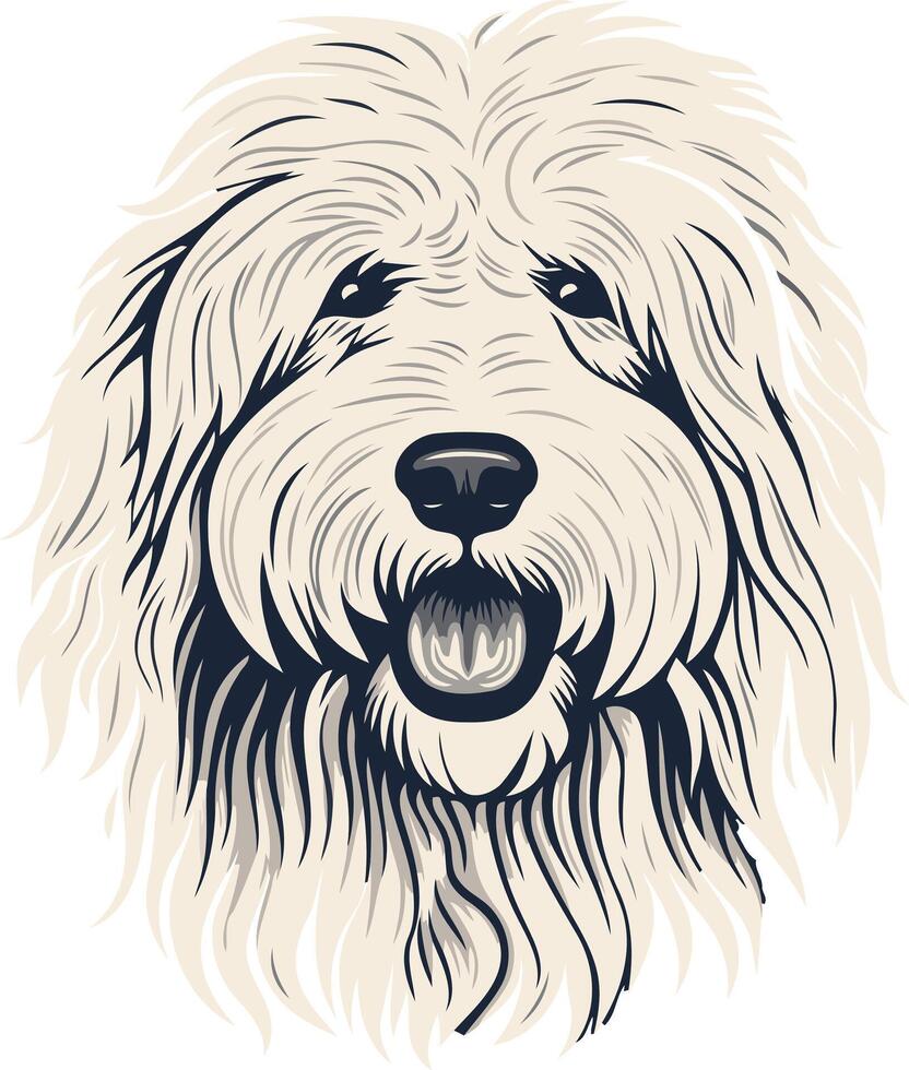 Illustration of a Dog with Fluffy Fur vector