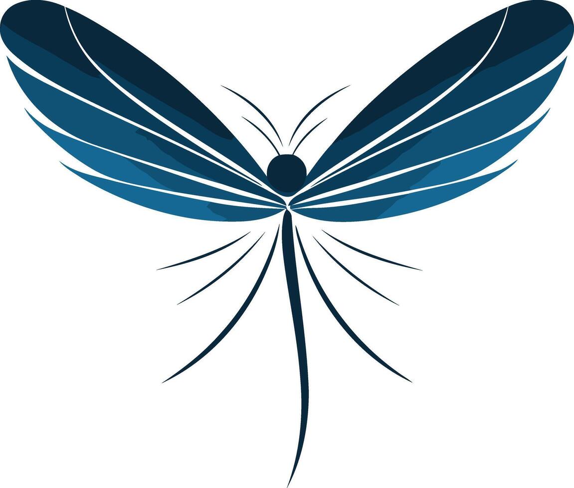 Stylized Blue Dragonfly Illustration vector