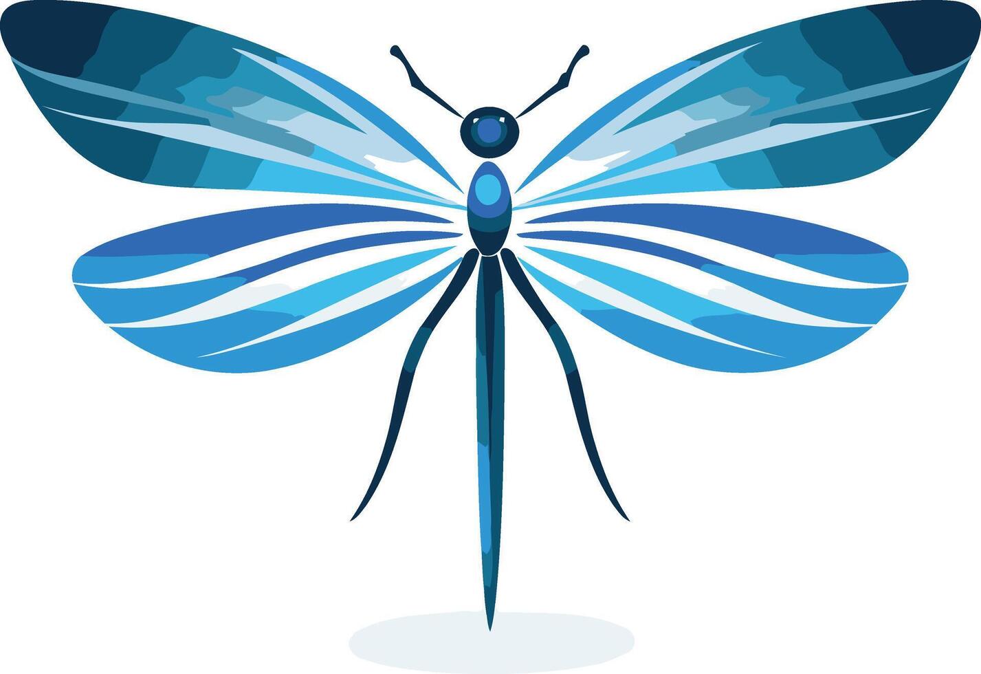 Abstract Blue Dragonfly Illustration vector
