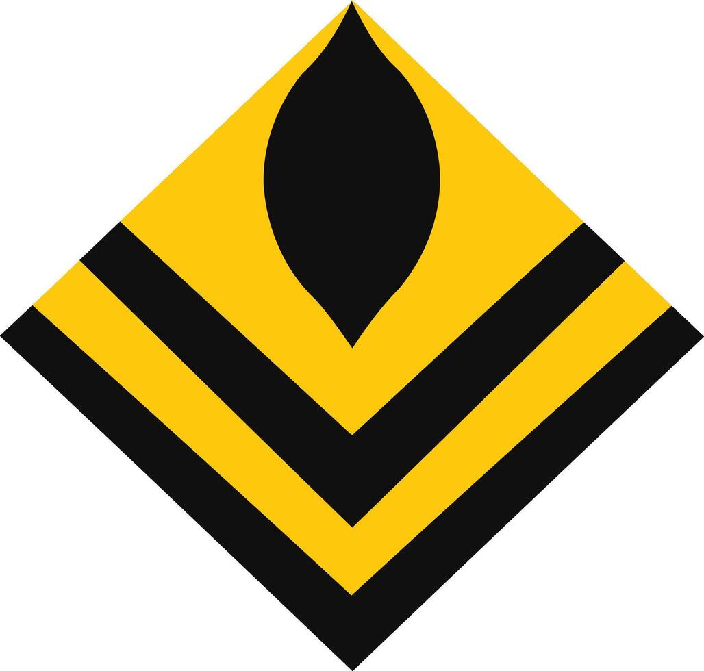 Black and Yellow Diamond Shape Graphic vector