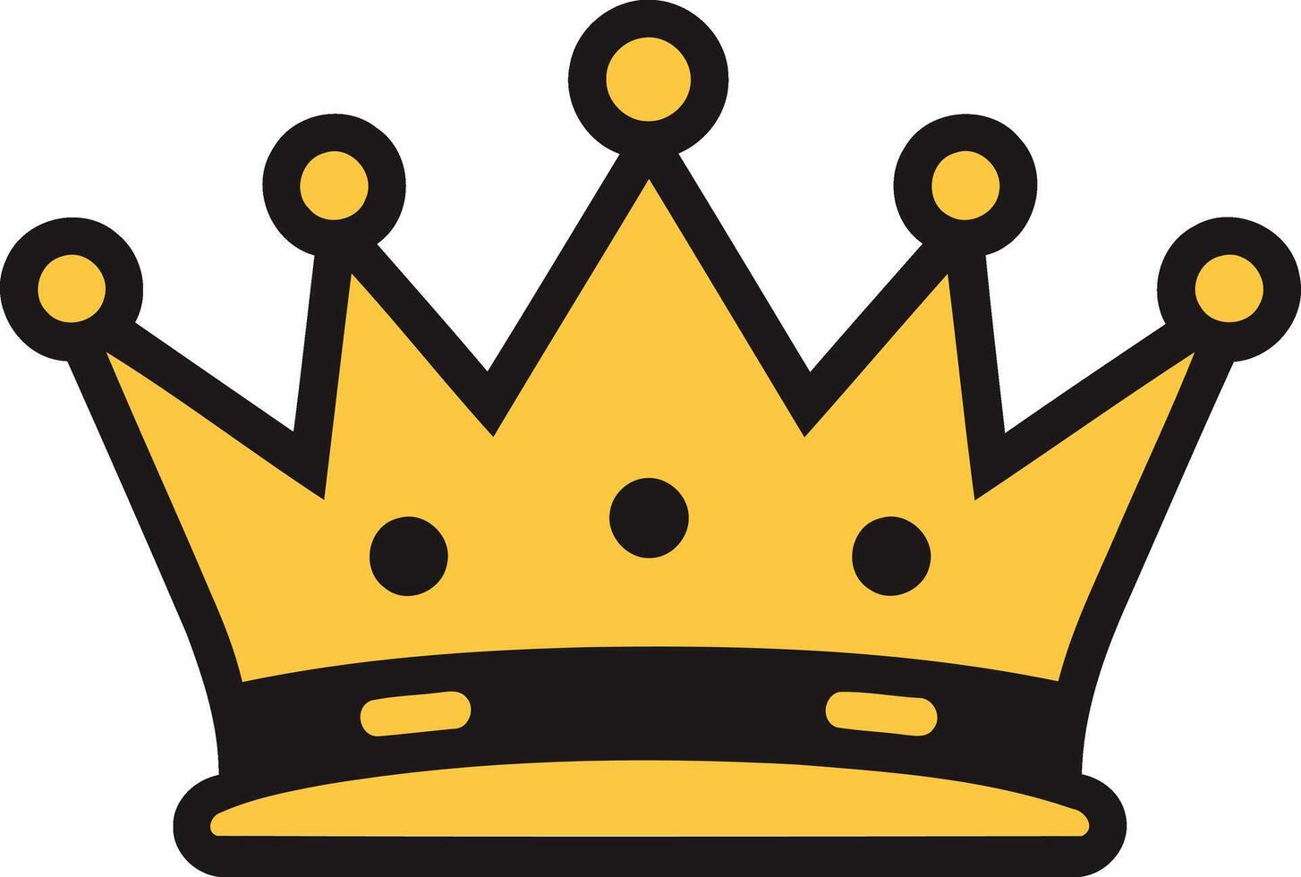 Cartoon Illustration of a Golden Crown vector