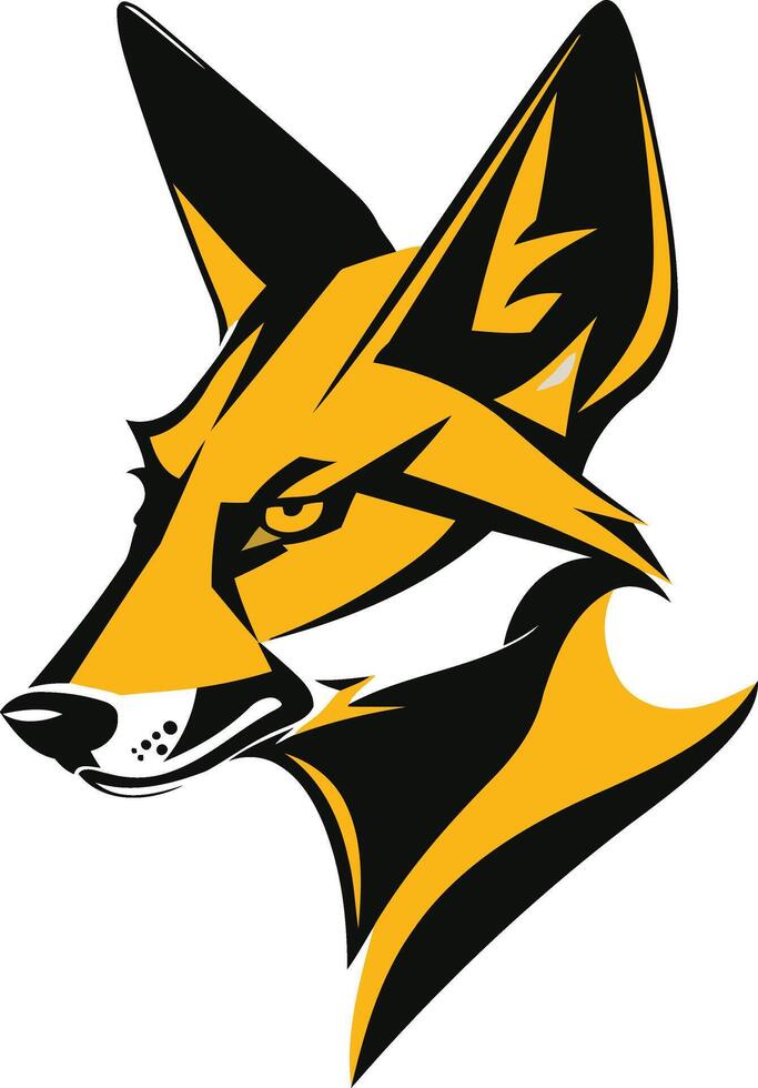 Intense Fox Head Illustration vector