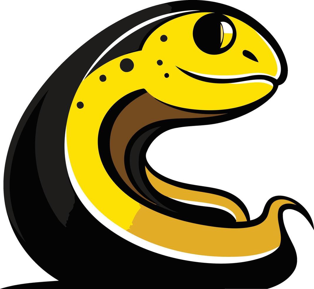 Yellow and Black Snake Illustration vector