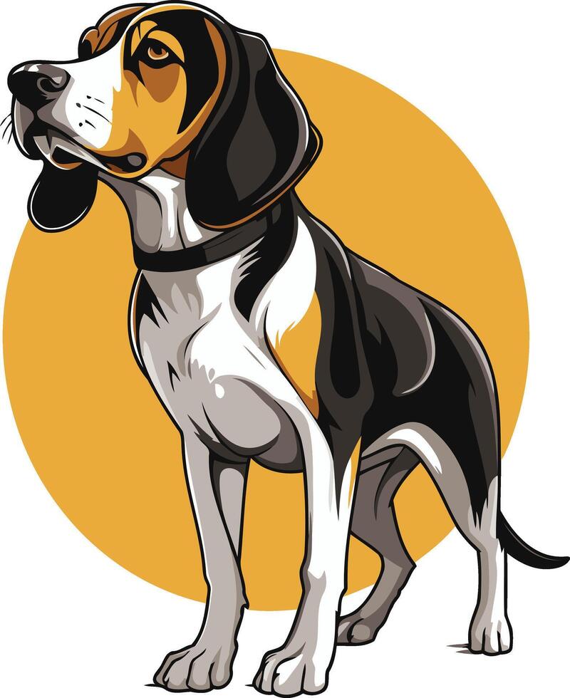 Beagle Portrait A Charming Canine vector