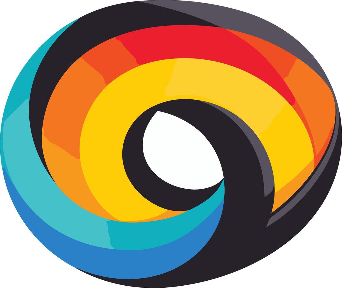 Abstract Swirling Shapes in Vibrant Colors vector