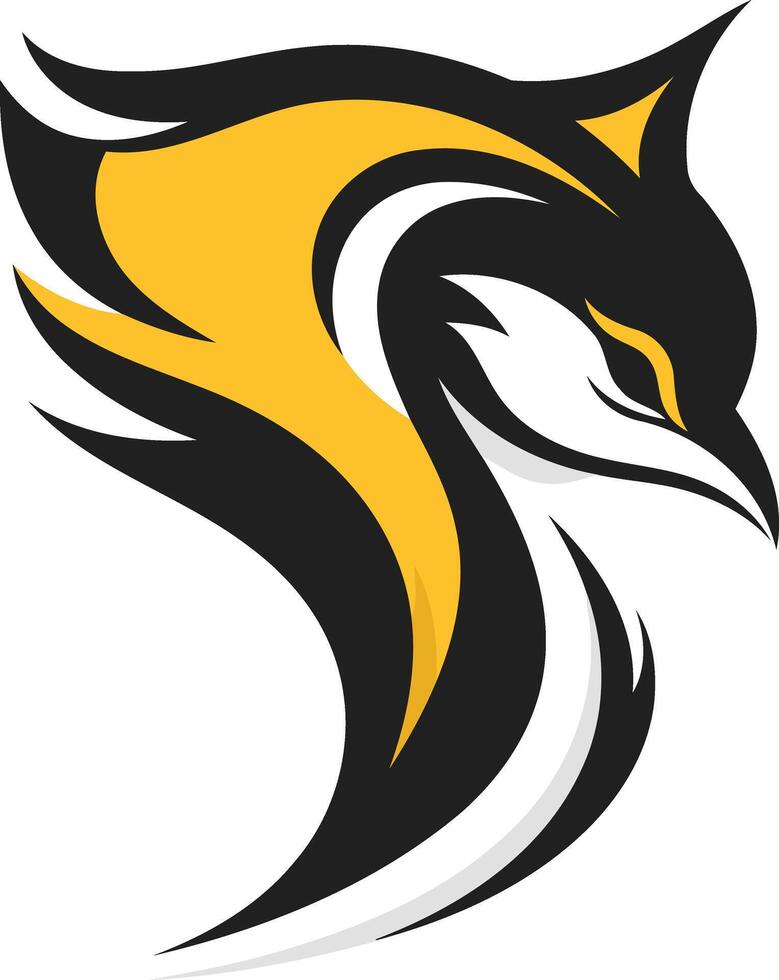 Stylized Bird Head Design vector