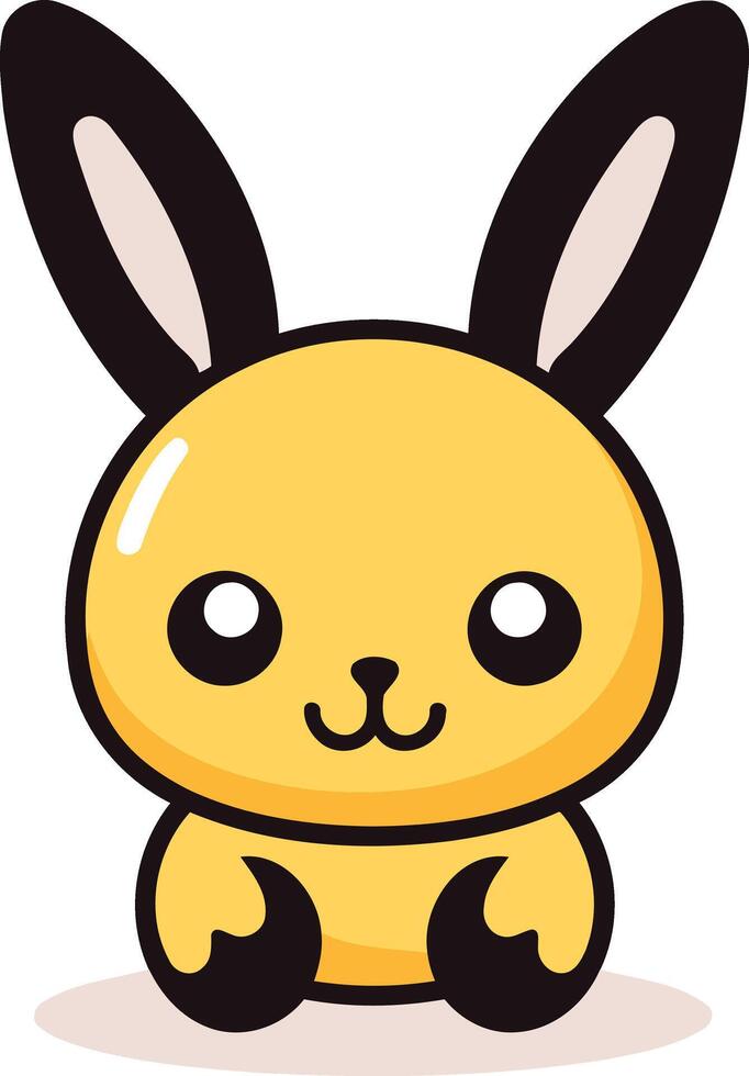 Cute Yellow Bunny with Big Eyes vector