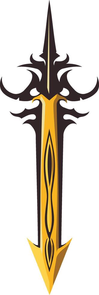 Abstract Sword with Tribal Design vector
