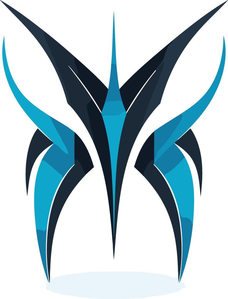 Abstract Geometric Design with Blue and Black vector