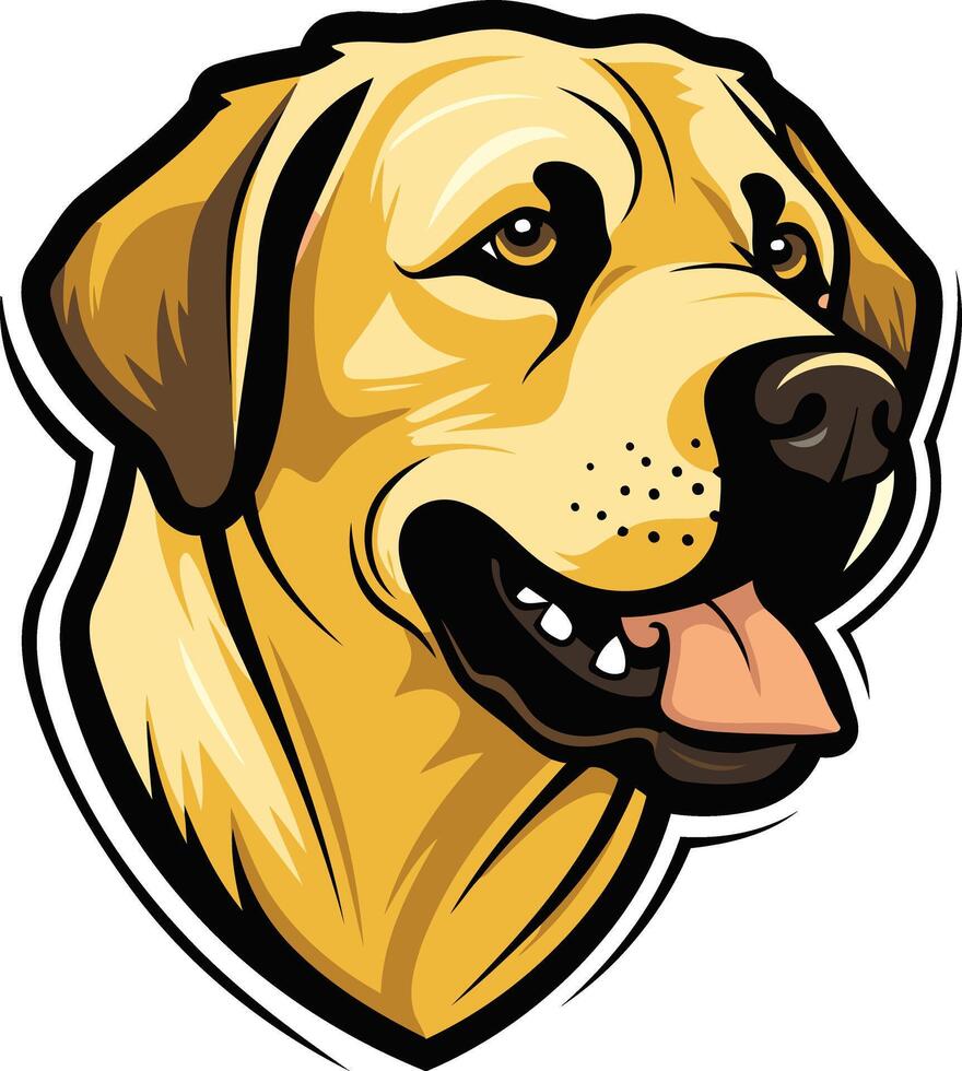 Golden Retriever Portrait vector