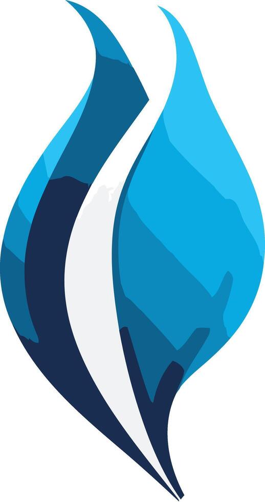 Abstract Blue Flame Design vector