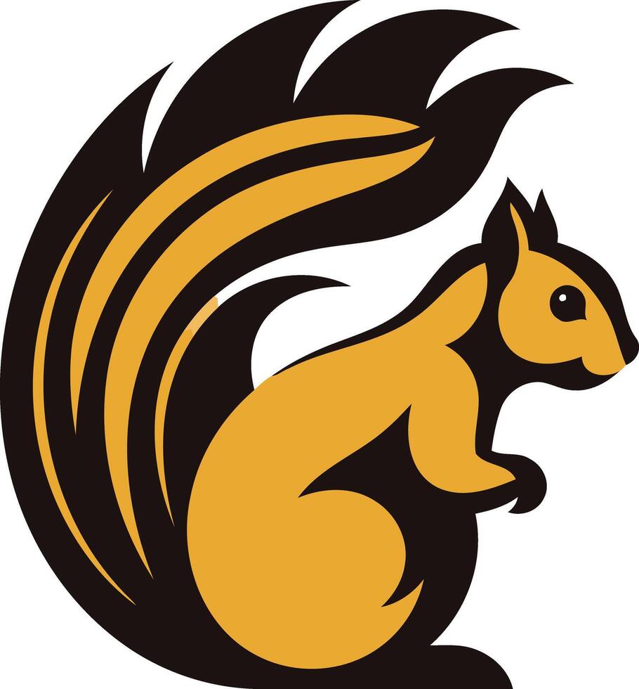 Stylized Squirrel Design vector