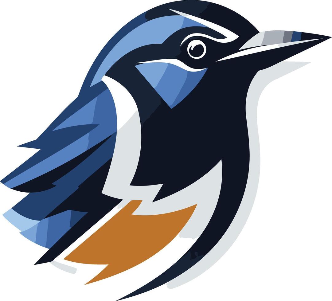 Bluebird with Orange Underbelly vector