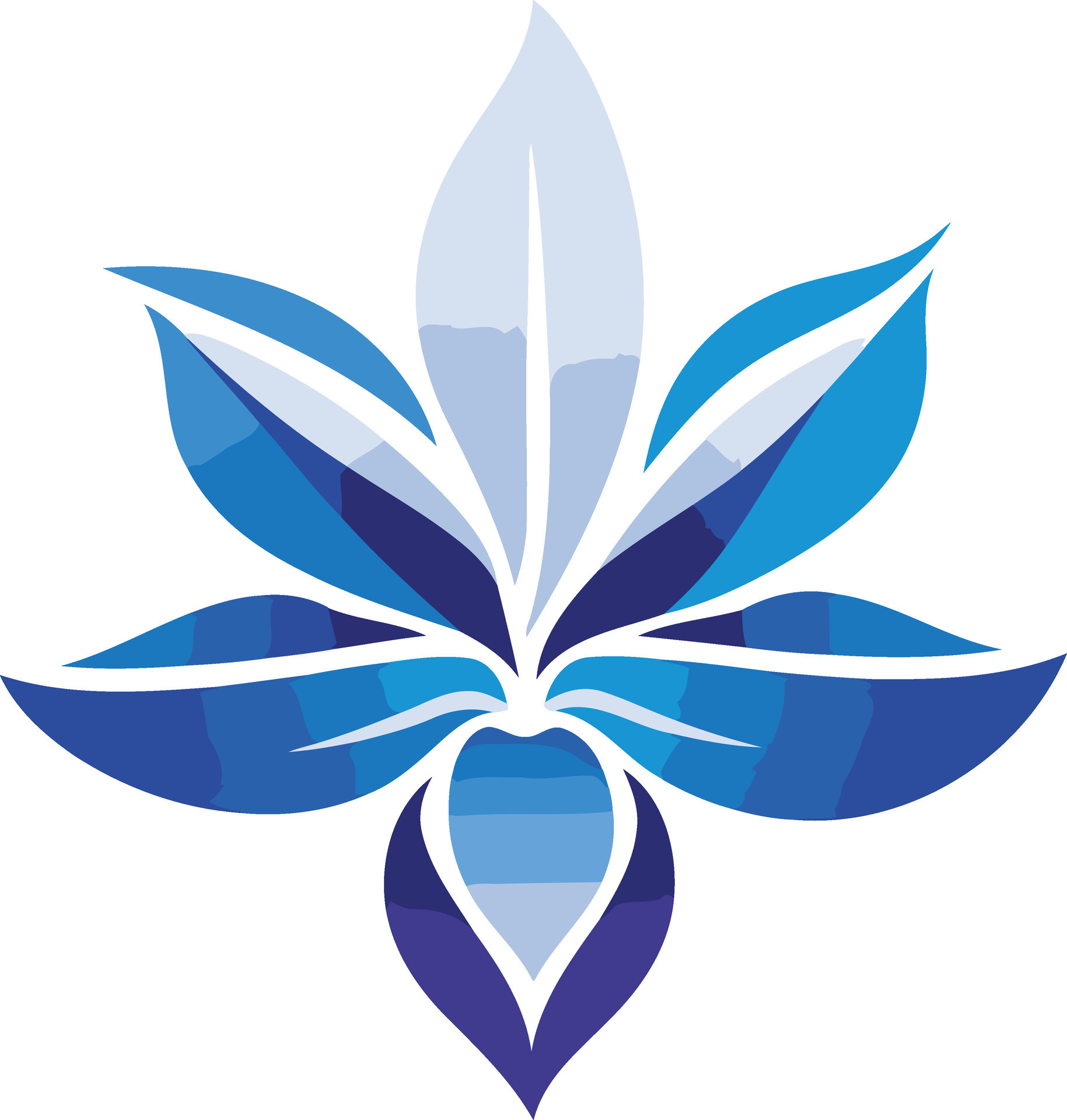 Blue Abstract Flower Design 49266394 Vector Art at Vecteezy