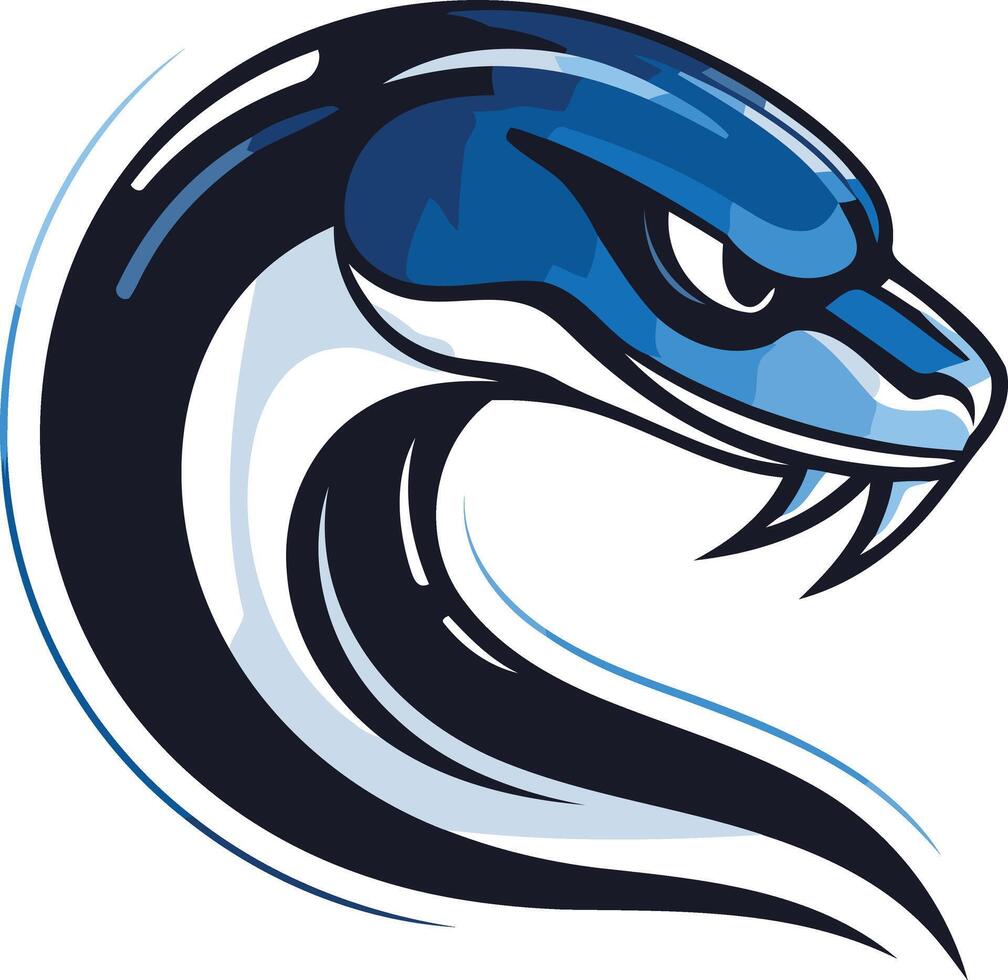Blue Snake Mascot Design vector