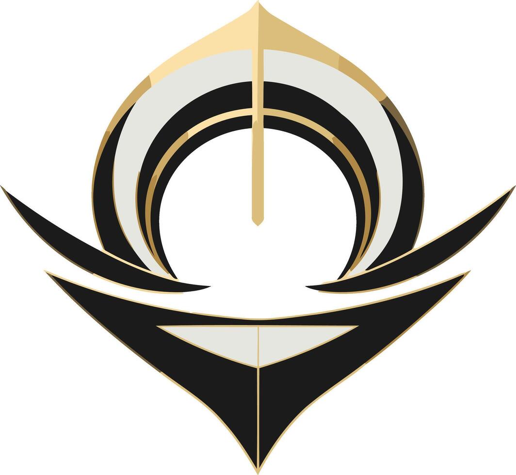 Abstract Geometric Design in Black and Gold vector