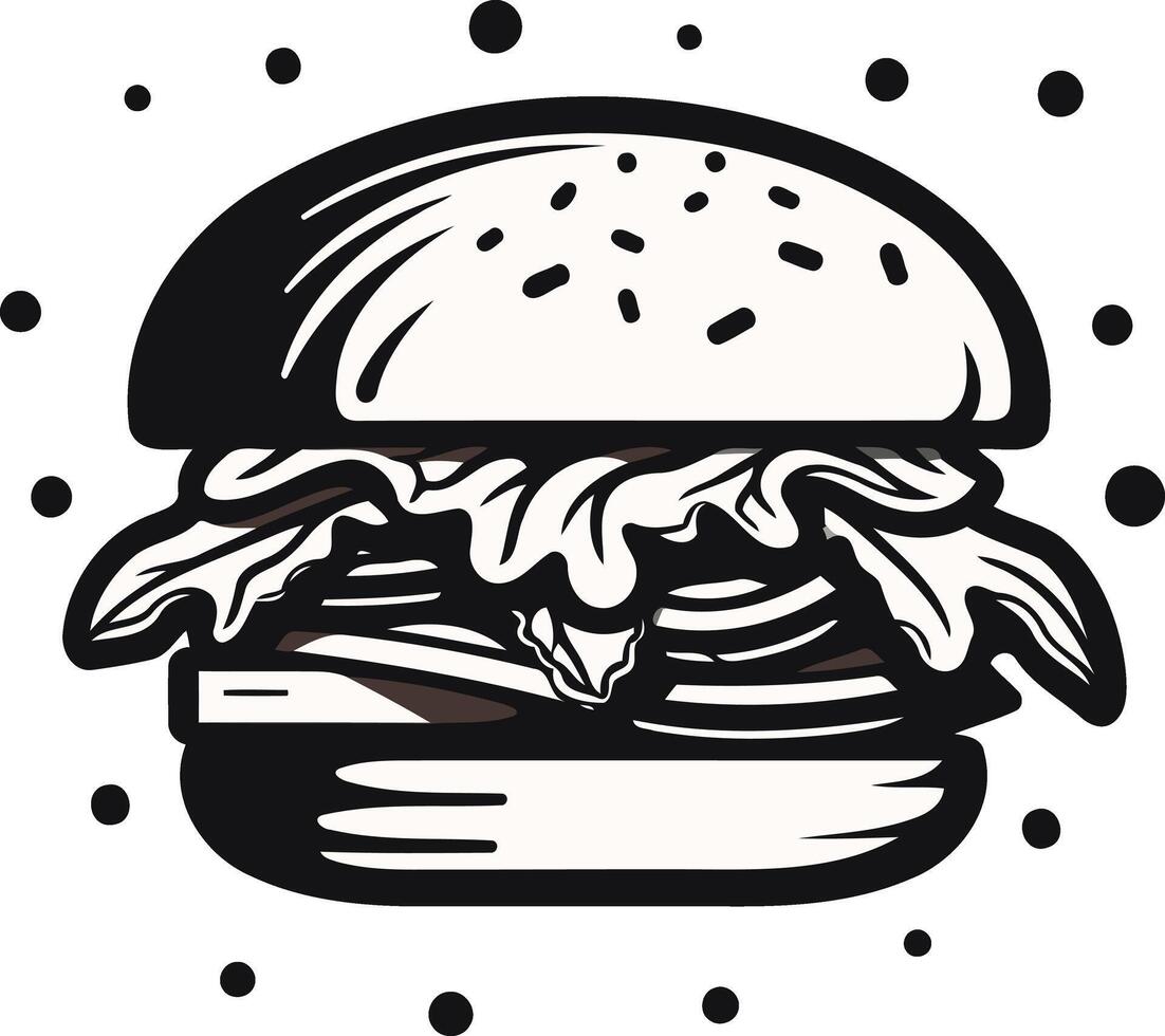 Classic Hamburger Illustration vector