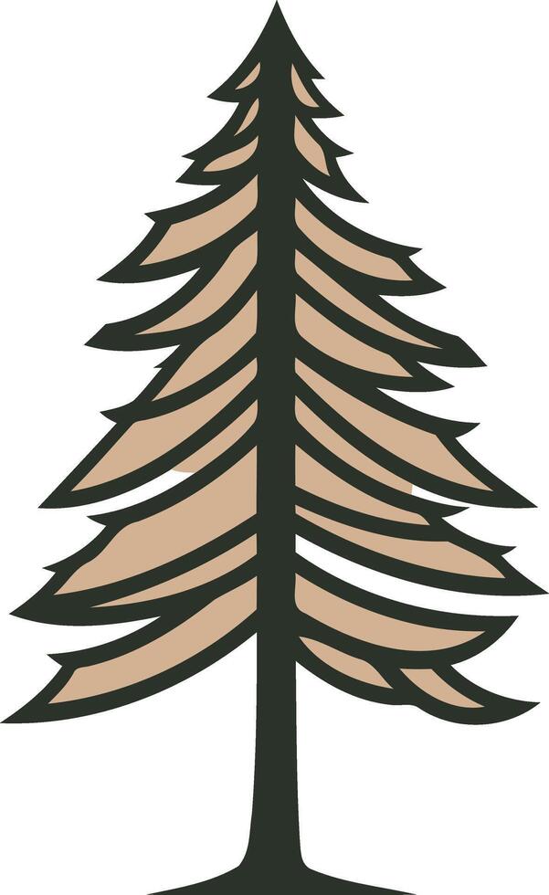 Simple Illustration of a Pine Tree vector